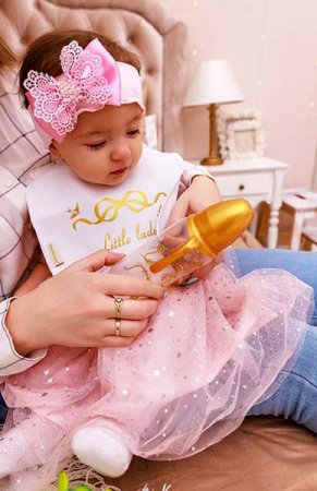 Mum&Baby Нагрудник на кнопках "Little lady"