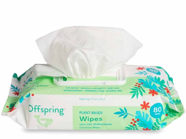 Offspring биоразлагаемые влажные салфетки, 80 шт