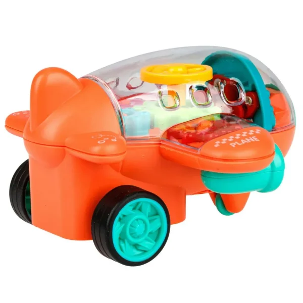 1Toy Интерактивная игрушка Движок Самолет прозрачный со световыми и звуковыми эффектами / цвет в ассортименте