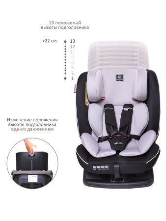 Babyсare Детское автокресло Troner гр 0+/I/II/III, 0-36, (0-12лет), цвет / Черный-Серый (Black-Grey)