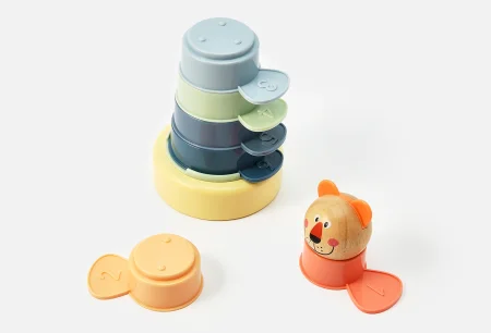 Happy baby Развивающая игрушка пирамидка, ZOO PYRAMID «ЗУ ПИРАМИД» (лев и жираф / lion and giraffe) 331953