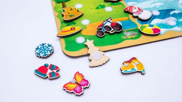 WoodLand Toys Сортер «Какая разница?» Лето-зима