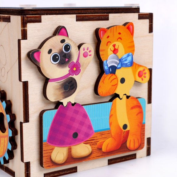 Лесная мастерская Бизиборд "Котокубик" IG0740 9019715