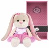 Maxitoys Мягкая игрушка Jack&Lin, Зайка Лин в розовой юбочке с сиреневым топом, 25 см