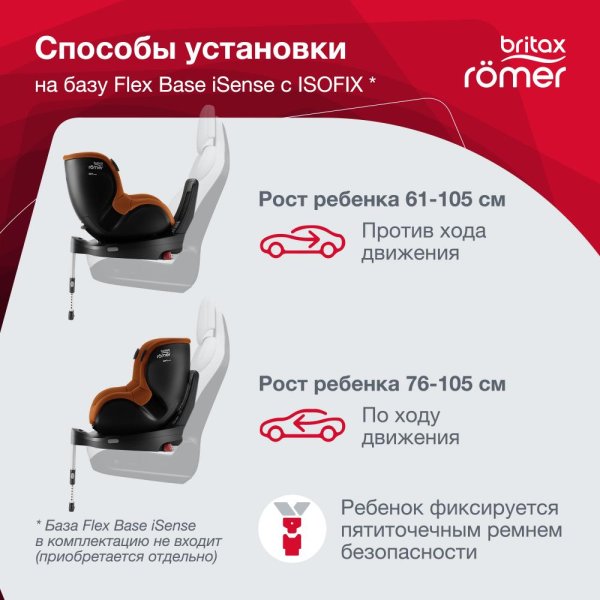 Britax Roemer Детское автокресло Dualfix iSense / цвет Golden Cognac