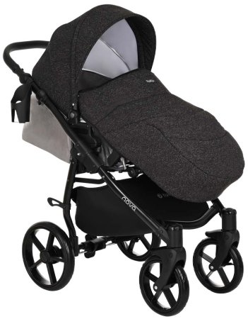 Tutis Коляска 2 в 1 Novo Reflective / цвет кожа Pearl Metallic - Black Reflective Print (жемчужный металлик-черный)