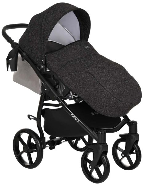 Tutis Коляска 2 в 1 Novo Reflective / цвет кожа Pearl Metallic - Black Reflective Print (жемчужный металлик-черный)