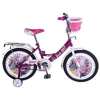Велосипед детский "Barbie" 18", цвет / розовый-белый					