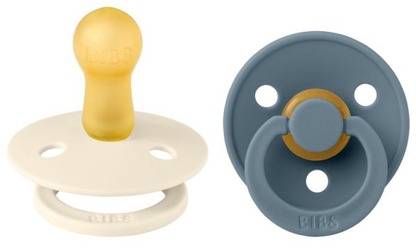 Bibs Набор пустышек Colour, 0-6 месяцев: Ivory/Petrol