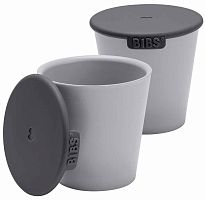 Bibs Набор стаканов с крышкой Cup Set, 2 штуки / цвет Cloud (серый)					