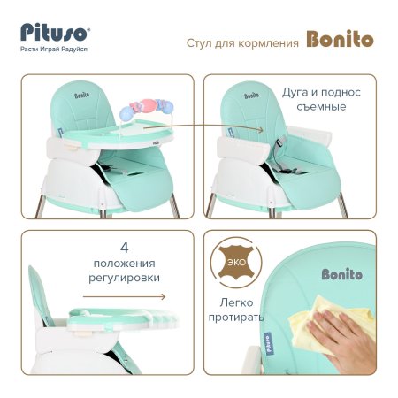 Pituso Стул для кормления Pituso Bonito / цвет Green/Зеленый