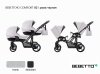 Bebetto 42 Детская коляска для двойни 2 в 1 Сomfort / цвет 03 серый / рама черная