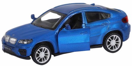Автопанорама Инерционная металлическая машинка BMW X6 / цвет синий