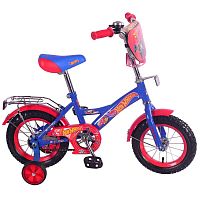 265209  Велосипед детский 12"  Hot Wheels  / страховочные колеса / синий + красный					