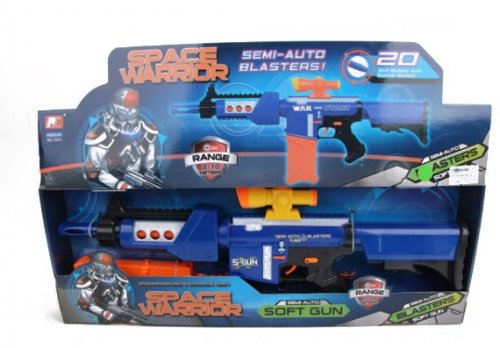 Shantou Бластер "Space warrior" на батарейках, с мягкими пулями