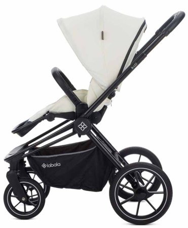 Labala Коляска 2 в 1 Raiz 2023 / цвет White-Black (белый-черный)