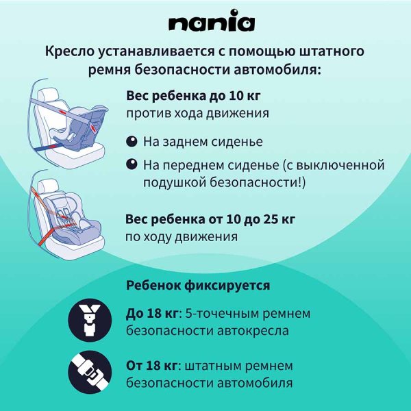 Nania Автокресло Trio Eco (0-25 кг) / цвет серый