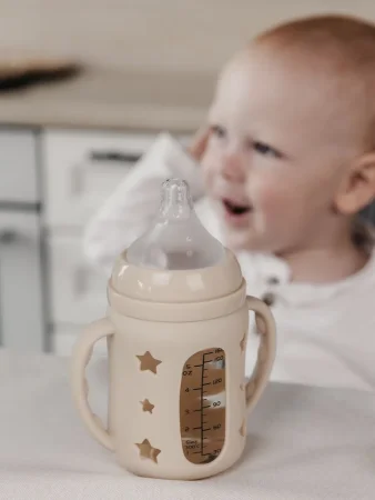 Силиконовый чехол для бутылочки, Almond milk, 160 мл