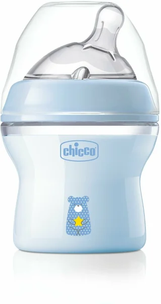 Бутылочка Natural Feeling,0мес.+,силиконовая соска с наклоном и флексорами,150мл., CHICCO