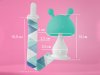 Roxi Kids Силиконовый прорезыватель Mushroom с держателем в футляре / цвет мятный