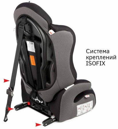 Siger Автокресло Прайм Isofix (9-36 кг) / цвет серый