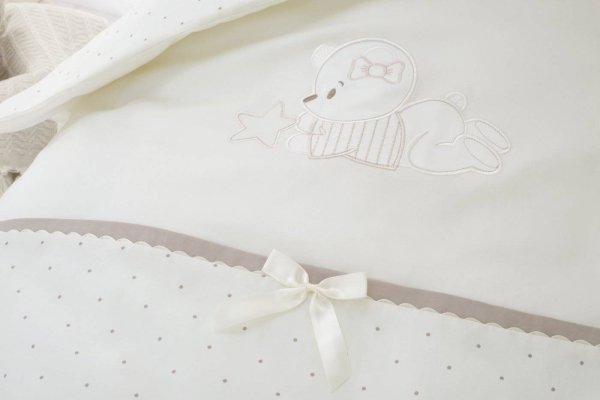 Perina Комплект постельного белья для детей Le petit bebe молочно-кофейный / 4 предмета