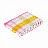 Одеяло жаккардовое / Клетка розовая / 100х140 см