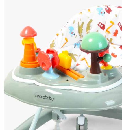 Amarobaby Ходунки с электронной панелью Running Baby / цвет серый