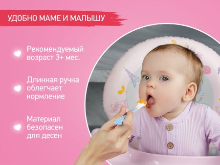 Roxy-kids Набор ложек для первого прикорма Bunny Cook / цвет голубой