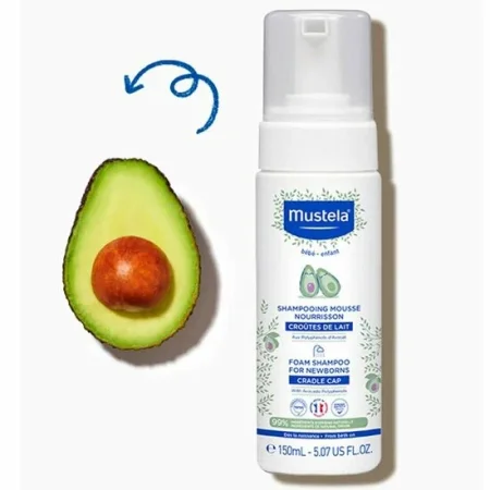 MUSTELA Шампунь-пенка от молочных корочек для новорожденных.