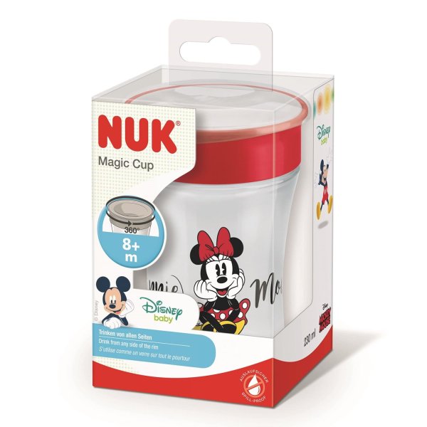 NUK Поильник с защитной крышкой Дисней "Magic" Минни 230 мл от 8 месяцев
