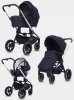 MowBaby Коляска 3 в 1 Zoom PU / цвет Silver Black (черный, рама серебро)