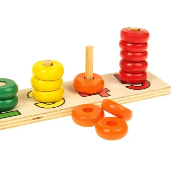 Лесная мастерская Пирамидка логическая Учимся считать, с цифрами / разноцветная