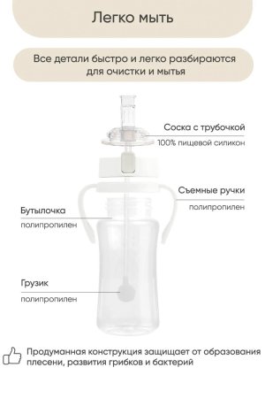 Поильник 300 мл, Buttercream
