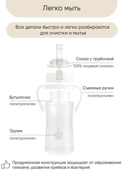 Поильник 300 мл, Buttercream