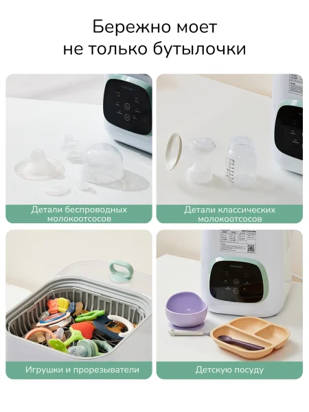 Мамкози Авто.мойка и стерилизатор бутылочек BS03 KleanPal Pro, цвет белый Momcozy