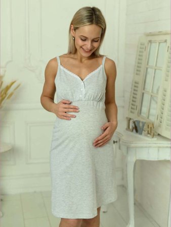 Hunny mammy Комплект для кормящих и беременных 1-НМК 13920 / цвет серый меланж-белый