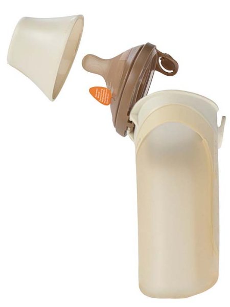 Nice Papa Бутылочка антиколиковая Silicone, 3-7 месяцев, 240 мл / цвет Brown (коричневый)