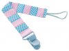 Roxy Kids Держатель для пустышек с игрушкой "Голубой-Розовый". Ткань.
