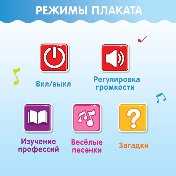 Фото товара ZABIAKA Обучающий плакат "Изучаем профессии"   5148292 