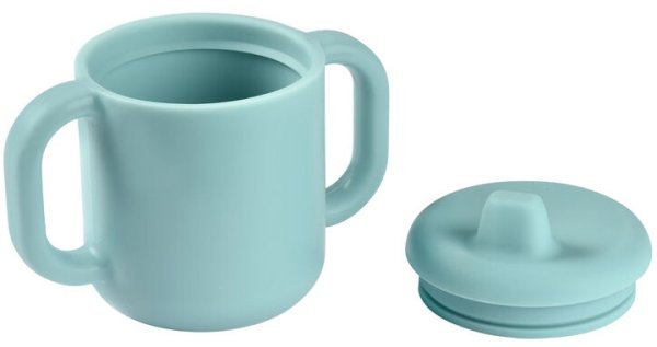 Beaba Поильник силиконовый Silicone learning cup / цвет голубой