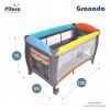 PITUSO Манеж-кровать 2-уровневый Granada, 120*60 / цвет Grey/Серый