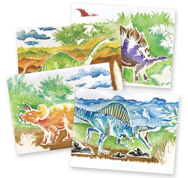 DinosArt Серия Dino: Набор для рисования с палитрой и готовыми эскизами