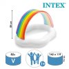 Intex Надувной бассейн детский Радуга с навесом от солнца 57141NP / цвет белый