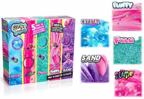 Canal Toys Набор слаймов Slime Mix & Match Craze Sensations, 5 слаймов