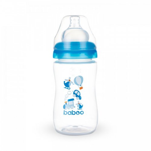 Baboo Бутылочка Transport с силиконовой соской, 230 мл / цвет синий