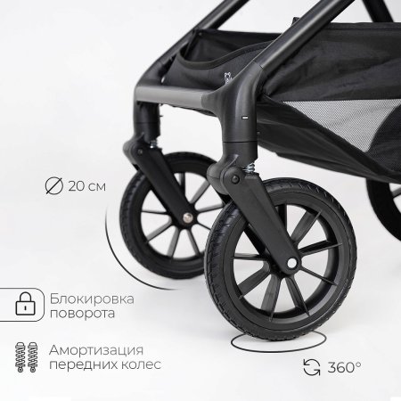 (Т) Коляска 3в1 Bambini Moretti Travel  (Black)