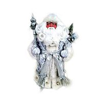 Новогодняя фигурка / Дед Мороз в серебряном костюме / 41 см					