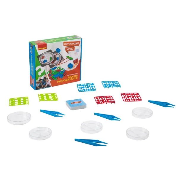 Обучающие игры Bondibon Настольная игра «ВЕСЕЛАЯ МИКРОБИОЛОГИЯ», BOX 26,5х6х24 см