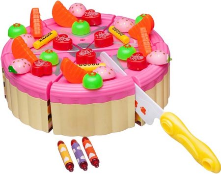 ABtoys Игрушечный фруктовый торт «Поздравляем!» из серии Помогаю Маме